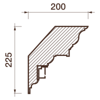 Карниз с рисунком Дк-378, 225Нх200мм