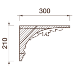 Карниз с рисунком Дк-381, 210Нх300мм