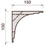 Карниз с рисунком Дк-389, 150Нх150мм