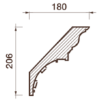 Карниз с рисунком Дк-391, 206Нх180мм
