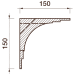 Карниз с рисунком Дк-395, 150Нх150мм