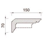 Карниз с рисунком Дк-396, 70Нх150мм