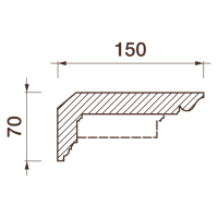 Карниз с рисунком Дк-396, 70Нх150мм