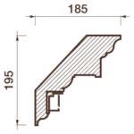 Карниз с рисунком Дк-398, 195Нх185мм
