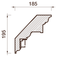 Карниз с рисунком Дк-398, 195Нх185мм