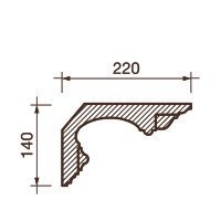 Карниз с рисунком Дк-4, 140Hx220мм