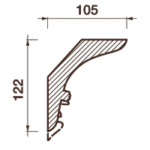 Карниз с рисунком Дк-40, 122Нх105мм