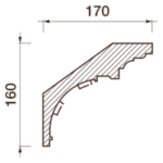Карниз с рисунком Дк-401, 160Нх170мм