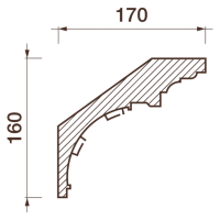 Карниз с рисунком Дк-401, 160Нх170мм
