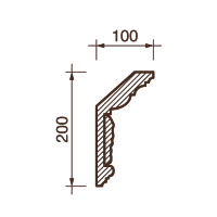 Карниз с рисунком Дк-44, 200Hx100мм