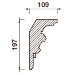 Карниз с рисунком Дк-46, 197Hx109мм