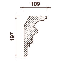 Карниз с рисунком Дк-46, 197Hx109мм
