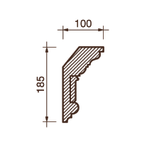 Карниз с рисунком Дк-5, 185Hx100мм