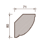 Карниз с рисунком Дк-51, 80Hx71мм