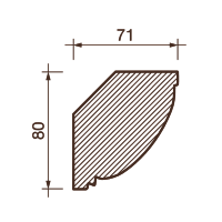 Карниз с рисунком Дк-51, 80Hx71мм