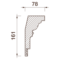 Карниз с рисунком Дк-52, 161Нх78мм