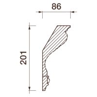 Карниз с рисунком Дк-53, 201Нх86мм