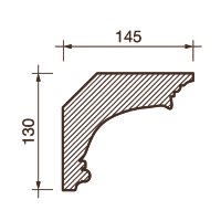 Карниз с рисунком Дк-61, 130Hx145мм