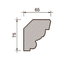 Карниз с рисунком Дк-64, 75Hx65мм