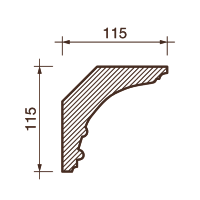 Карниз с рисунком Дк-73, 115Hx115мм