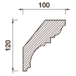 Карниз с рисунком Дк-75, 120Hx100мм