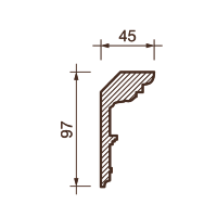 Карниз с рисунком Дк-77, 97Hx45мм