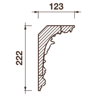 Карниз с рисунком Дк-83, 222Hx123мм