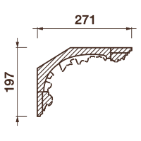 Карниз с рисунком Дк-84, 197Нх271мм