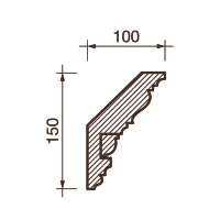 Карниз с рисунком Дк-85, 150Hx100мм