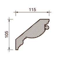 Карниз с рисунком Дк-89, 105Hx115мм