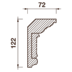 Карниз с рисунком Дк-96, 122Hx72мм