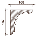 Карниз с рисунком Дк-97, 187Нх168мм