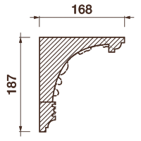 Карниз с рисунком Дк-97, 187Нх168мм