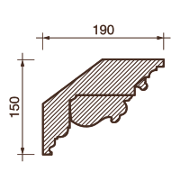Карниз с рисунком Дк-98, 150Hx190мм