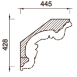 Карниз с рисунком  СФГ Дк-345 ФГ, 428Нх445мм
