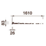 Розетка врезная Др-102, D3220x83мм