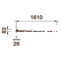 Розетка врезная Др-102, D3220x83мм