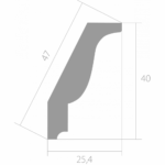 Карниз Ultrawood CR 0025 (2440 х 40 х 25,4)
