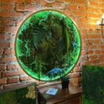 Круглое панно «Nature portal» из мха и растений