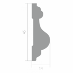Молдинг Ultrawood U 0002 (2440 х 45 х 14)