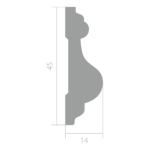 Молдинг Ultrawood U 0002 W (2440 х 45 х 14)