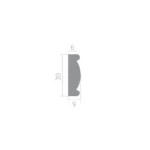Молдинг Ultrawood U 0006 (2440 х 30 х 9)