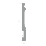 Плинтус Ultrawood Base 0002 W (2000 x 133 x 14 мм.)