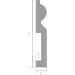 Плинтус Ultrawood Base 0018 (2000 x 98 x 16 мм.)