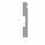 Плинтус Ultrawood Base 5051 i (2000 x 82 x 12 мм.)
