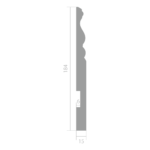Плинтус Ultrawood Base 5074 i (2000 x 184 x 15 мм.)