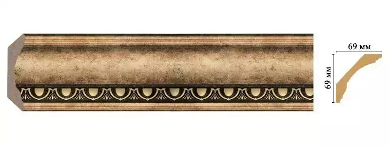 Карниз потолочный Decomaster 69*69*2400 Карниз потолочный Decomaster 69*69*2400
