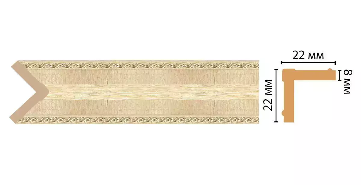 Угол Decomaster 116M-5 ДМ 22*22*2400 Угол Decomaster 116M-5 ДМ 22*22*2400