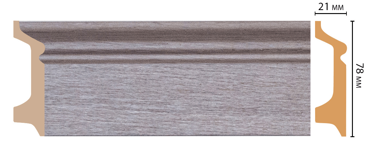 Плинтус напольный DECOMASTER D122-77 ДМ 78*21*2400 мм Плинтус напольный DECOMASTER D122-77 ДМ 78*21*2400 мм