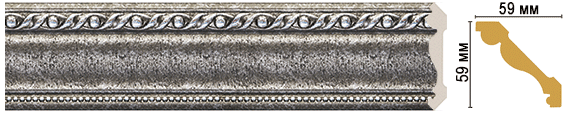 Карниз потолочный Decomaster 123-44 59*59*2400